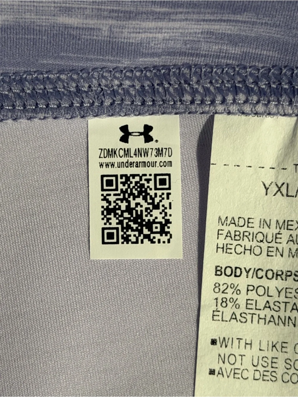 Under Armour Girls Motion Printed Ankle Crop Leggings Purple NWT YXL